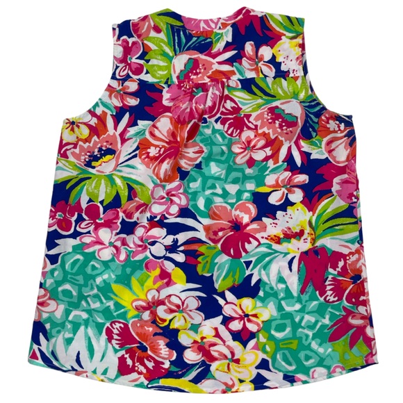 Caribbean Joe Island Supply Co Floral Sleeveless V-Neck Tank | Petite Medium - Picture 2 of 6